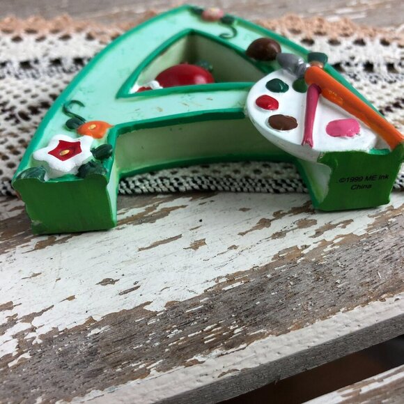 Mary Engelbreit Letter A Initial Monogram Free Standing Artist Figurine 1999 Vtg - Picture 2 of 4